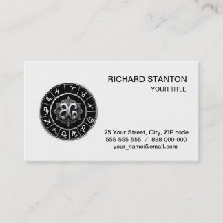 Zodiac signs business card