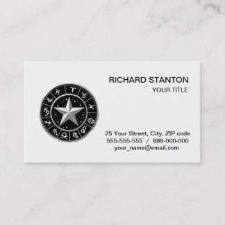 Zodiac signs business card