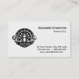 Zodiac signs business card