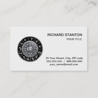 Zodiac signs business card