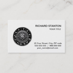 Zodiac signs business card