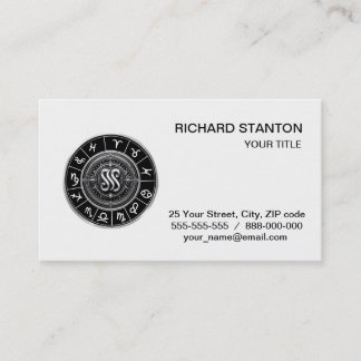 Zodiac signs business card