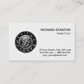 Zodiac signs business card