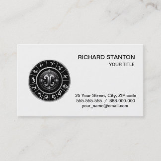 Zodiac signs business card