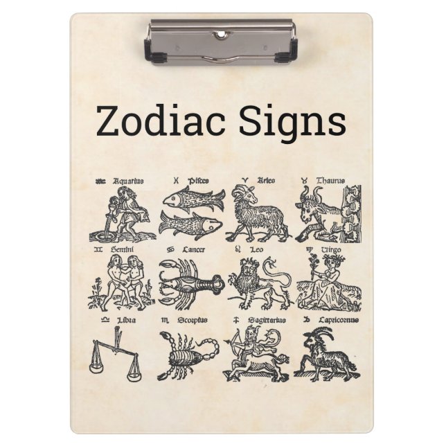Zodiac Signs Clipboard (Front)