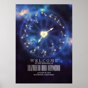 Zodiac Signs Constellation Wedding Welcome Sign