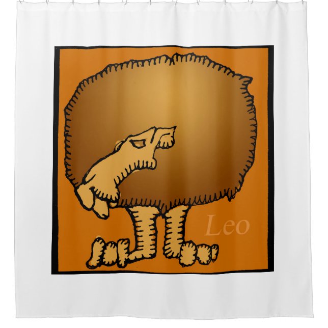 Zodiac Signs Leo Shower Curtain (Front)