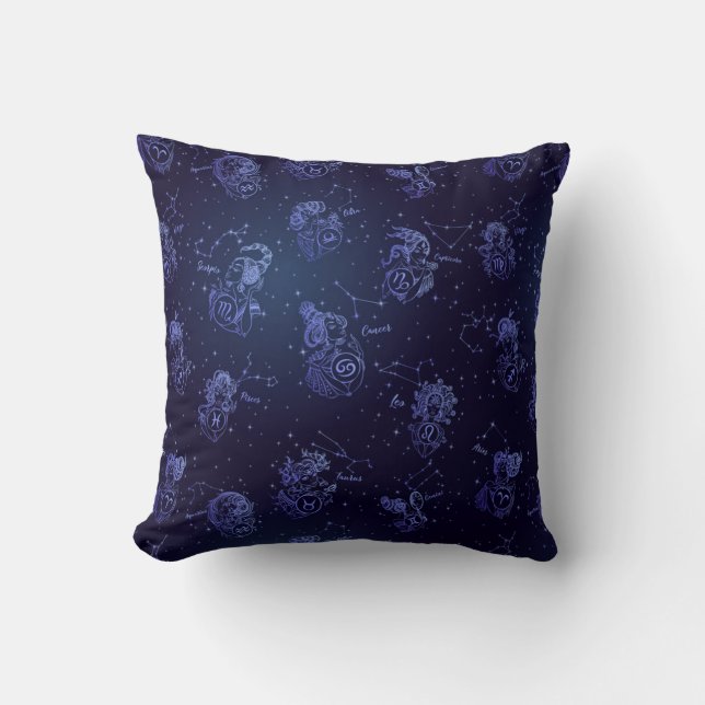 Zodiac Signs Pattern Cushion (Front)
