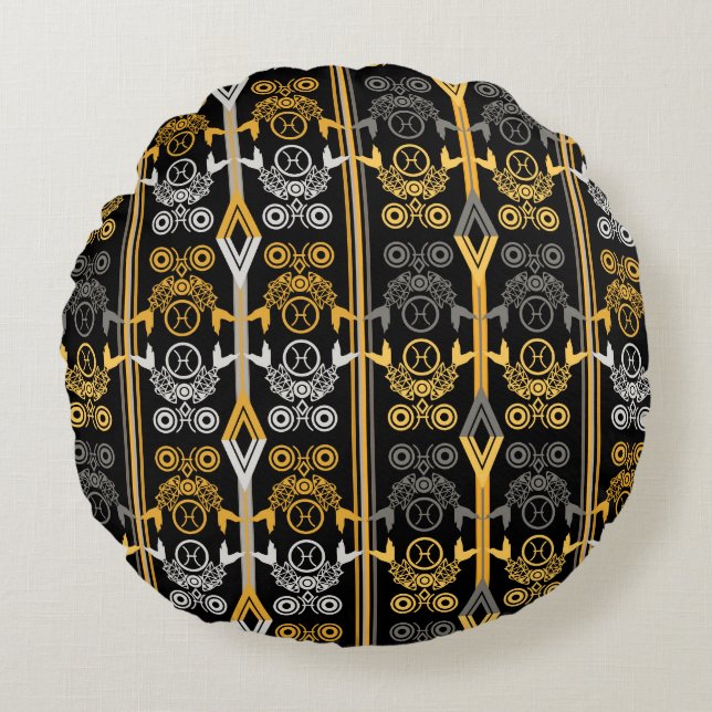 Zodiac signs, Pisces Round Cushion (Front)