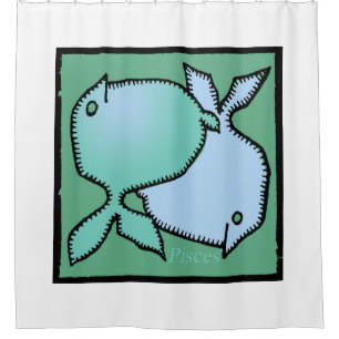 Zodiac Signs Pisces Shower Curtain