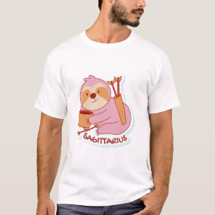 ZODIAC SIGNS WITH SLOTHS AND COFFEE SAGITTARIUS T-Shirt