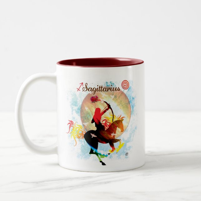 Zodiac Sips Two-Tone Coffee Mug (Left)