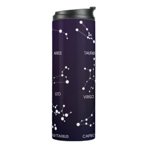 Zodiac Star Constellations Thermal Tumbler