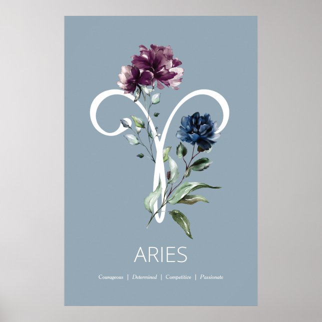 Zodiac Star Sign Aries Poster (Front)