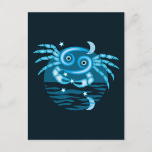 Zodiac Star Sign - Cancer Symbol Postcard