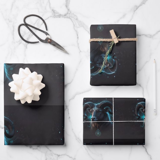 Zodiac Star symbol  Wrapping Paper Sheet (Front)