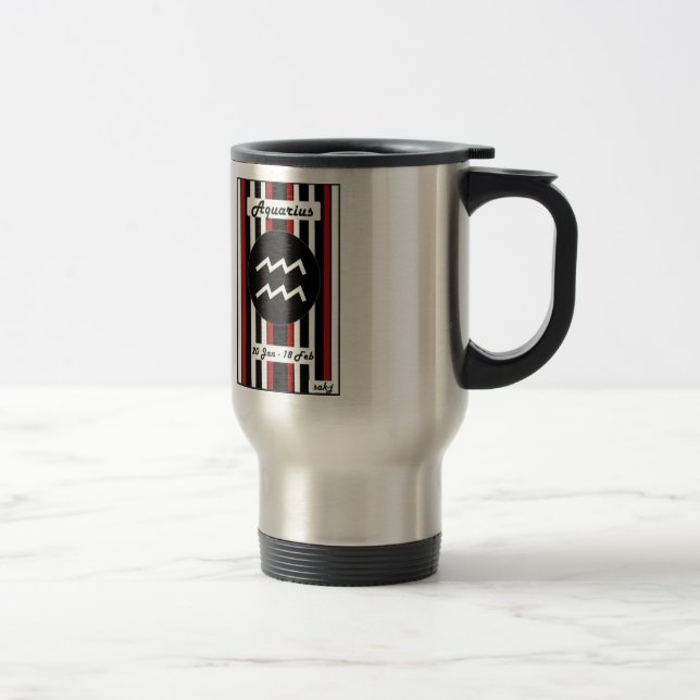 Zodiac Stripe Mug - Aquarius (Right)