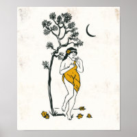 Zodiac Style Toile Art Featuring The Virgo Maiden