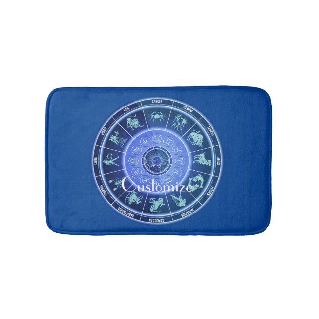 Zodiac Sun Sign Astrology Calendar Thunder_Cove Bath Mat (Front)
