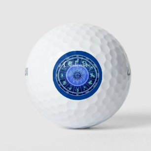 Zodiac Sun Sign Astrology Calendar Thunder_Cove Golf Balls
