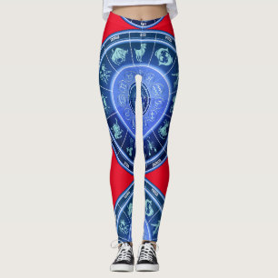 Zodiac Sun Sign Astrology Calendar Thunder_Cove  Leggings