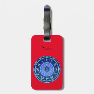 Zodiac Sun Sign Astrology Calendar Thunder_Cove Luggage Tag