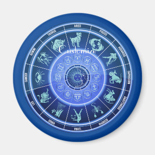 Zodiac Sun Sign Astrology Calendar Thunder_Cove Magnet