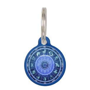 Zodiac Sun Sign Astrology Calendar Thunder_Cove Pet Tag