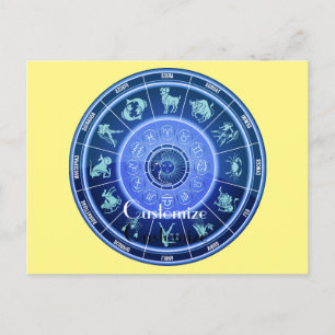 Zodiac Sun Sign Astrology Calendar Thunder_Cove  Postcard
