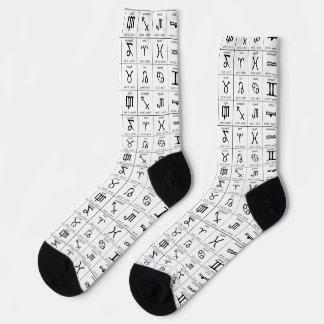 Zodiac Sun Sign Astrology Calendar Thunder_Cove Socks