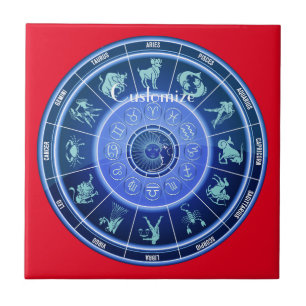 Zodiac Sun Sign Astrology Calendar Thunder_Cove Tile