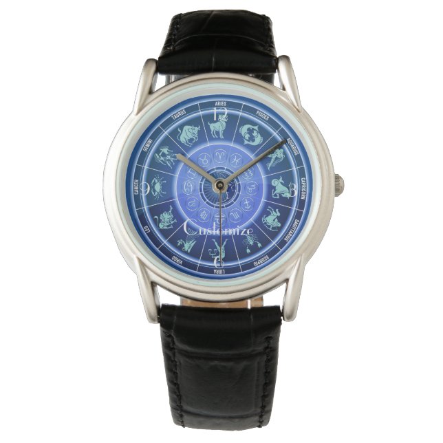 Zodiac Sun Sign Astrology Calendar Thunder_Cove Watch (Front)