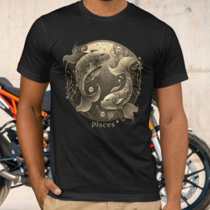 Zodiac Symbol Celestial Fantasy Pisces Mens T-Shirt