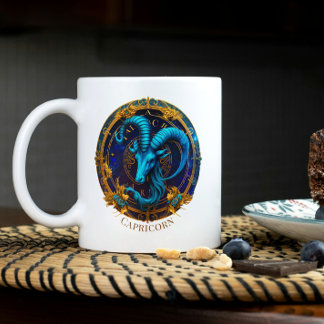 Zodiac Symbol Sea Goat Celestial Fantasy Capricorn Two-Tone Coffee Mug