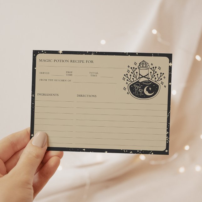 Zodiac Tarot Celestial Bridal Shower Recipe Card (Creator Uploaded)