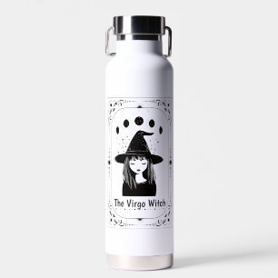 Zodiac Tarot Virgo Coffee Lover Witch Birthday BFF Water Bottle