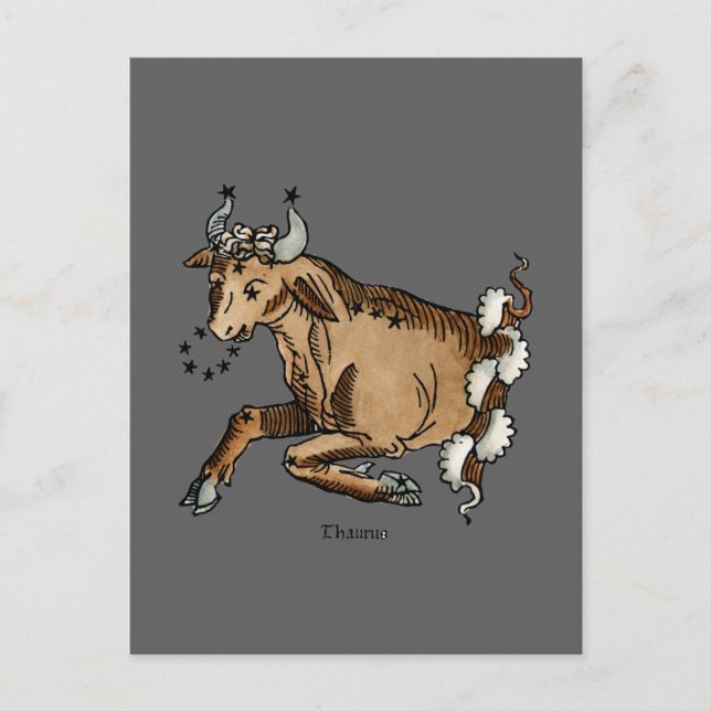 Zodiac: Taurus, 1482 Postcard (Front)