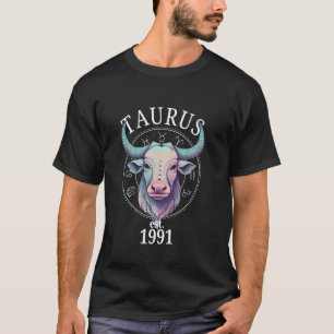 Zodiac Taurus Bull Born in 1991 T-Shirt