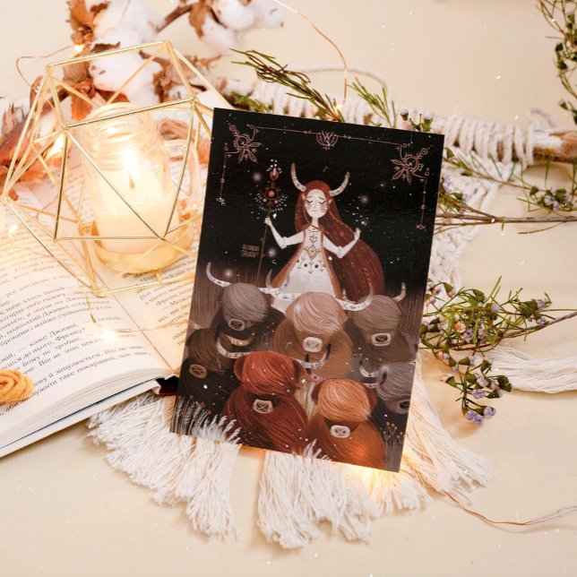 Zodiac Taurus by Alexandra Dikaia Poster (The inner Taurus feels the warmth of the Earth with his soul. )