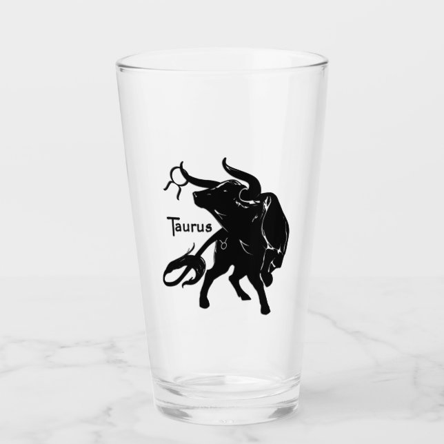 Zodiac Taurus Glass (Front)