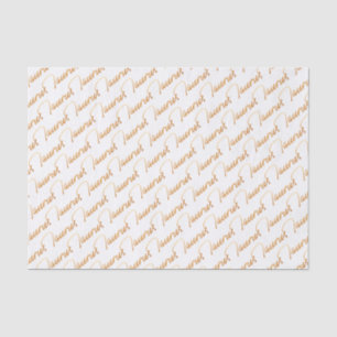Zodiac "Taurus" Gold Script Tissue Paper