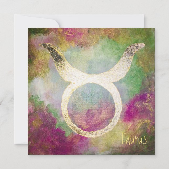 Zodiac: TAURUS note card (Front)