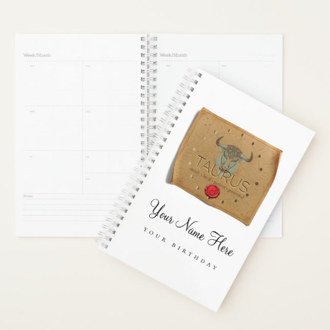 Zodiac - Taurus - Personalised Day Planner (Display)