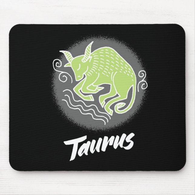 Zodiac Taurus Symbol Mouse Mat (Front)