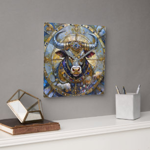 Zodiac - Taurus The Bull Square Wall Clock