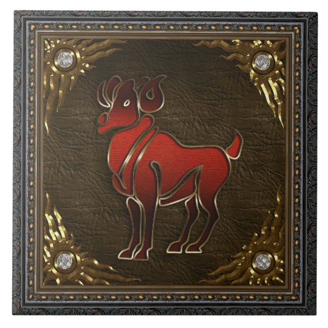 Zodiac Tile - Aries (Front)