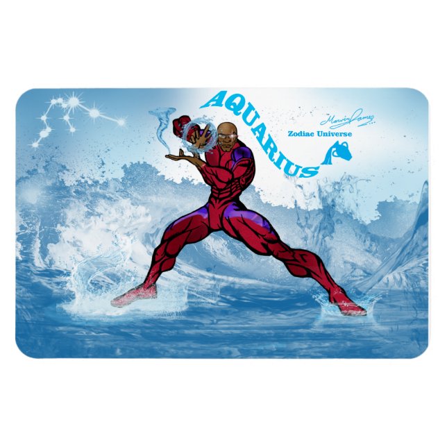 Zodiac Universe - Aquarius Magnet (Horizontal)
