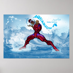 Zodiac Universe - Aquarius Poster