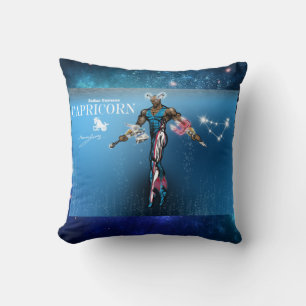 Zodiac Universe-Capricorn Throw Pillow