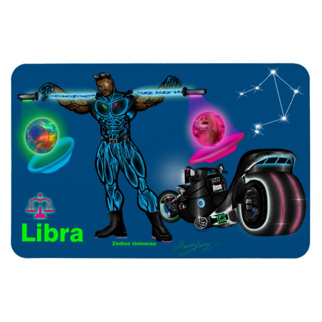 Zodiac Universe - Libra Magnet (Horizontal)